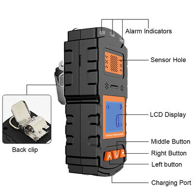 Ein guter Preis. Durchgängiger tragbarer Alarmdetektor für Kohlenmonoxid mit Alarmlogger 1000 ppm Online