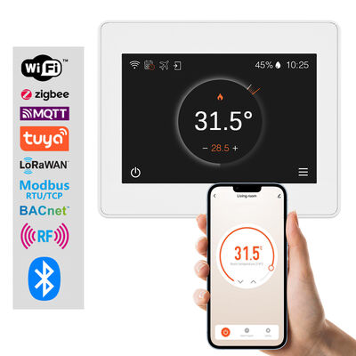 Ein guter Preis. Multi-Protocol Smart HVAC Thermostat WiFi/Zigbee/Tuya, Remote App/Touchscreen Control, 2/4-Pipe System Compatible (System für die Anpassung an das Gerät) Online
