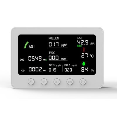 Ein guter Preis. IOT Smart Controller mit Luftreiniger-Unterstützung RS485/Tuya App Datenexport CO2 PM Lärm TH Kohlendioxid AQI Detektor für Zuhause Online