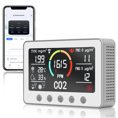 Ein guter Preis. CE RoHS Certified OEM ODM Smart WiFi Tuya Air Quality Monitor: 6-in-1 IAQ Detector (PM2.5 Sensor, CO2 Meter, AQI Monitor) for Indoor Use Online