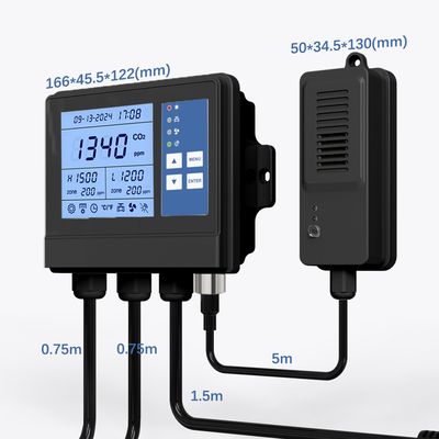 Good price OEM Echtzeit-Display Treibhaus-Klima-Controller Pflanzungssteuerung CO2 PPM Ventilator Online