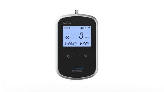 Tragbare wiederaufladbare CO-Alarm - Smart Camping Essential Carbon Monoxide Detektor mit RH & Temperature Monitor