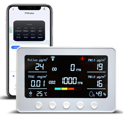 Qualität 2.4GHz WiFi Indoor Smart Air Quality Monitor PM2.5 PM1.0 für Schulen und Klassenzimmer usine