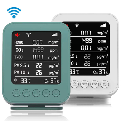 Good price LoRa Connected HCHO Smart Air Quality Monitor Meter 5V 2A 85 dB Online