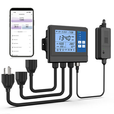 Ein guter Preis. Smart Greenhouse WiFi/Bluetooth CO2-Controller - 3-in-1 NDIR-Sensor mit hoher Genauigkeit (CO2/Temp/Feuchtigkeit) IoT Fernsteuerung und automatisierte Klimaregulierung Online