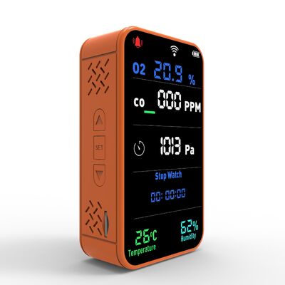 Ein guter Preis. Mini-Portable WIFI-Luftqualitätsmonitor GZAIR PT09 - IP55 O2/CO-Detektor mit LCD-Display, Temperaturfeuchtigkeitsdruckmessgerät für Zuhause und Büro Online