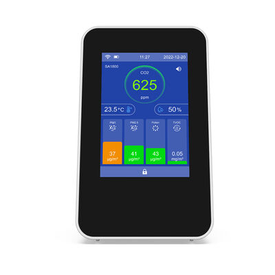 Ein guter Preis. 7-in-1 Indoor Air Quality Detector SA1800P WiFi Monitor mit Ton- & Lichtalarm, eingebauter Akku für Zuhause Online
