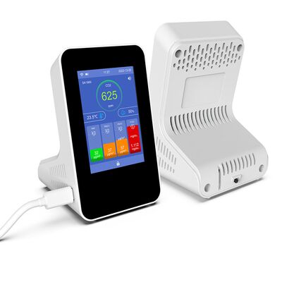 Ein guter Preis. SA1800 9-in-1-WLAN-Luftqualitätsmonitor - Intelligenter NDIR-CO2-Detektor mit PM2.5, PM10, TVOC, HCHO, CO, Temperatur und Luftfeuchtigkeit für Zuhause und Büro Online
