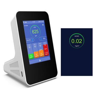 SA1800 Innenraumluftqualitätsdetektor - Hochpräzisions-HCHO- und TVOC-Meter mit CO-Alarm, Toxikgasmonitor für Neubau und Kinderzimmer