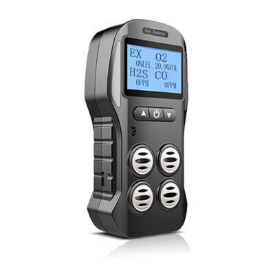 Ein guter Preis. Großhandel X-4 4-in-1 tragbarer Gasdetektor - EX/O2/CO/H2S Multi-Sprachen Datenprotokollierung 2000mAh Batterie Online