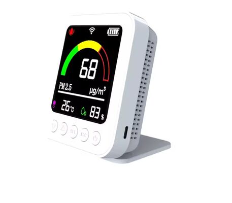Ein guter Preis. Großhandel Tuya Smart WiFi Luftqualitätsmonitor - Batteriebetrieben PM2.5 Temperatur Feuchtigkeit Echtzeit-Detektor Online